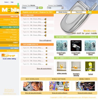 Websites: sample work